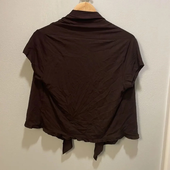 CASLON woman’s dark brown open cardigan - Picture 6 of 8